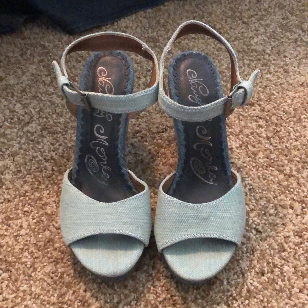 Naughty Monkey denim wedges